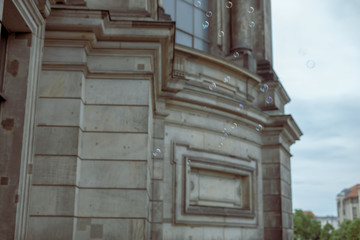 Woman  in rush on a hall of city