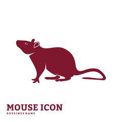 Mouse Design Vector. Silhouette of Mouse. Vector illustration