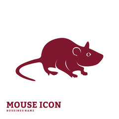 Mouse Design Vector. Silhouette of Mouse. Vector illustration
