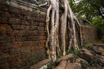 Prasat Preah Khan temple, in Siem reap, Cambodia