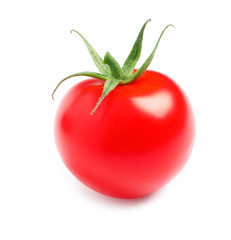 Fresh organic cherry tomato isolated on white