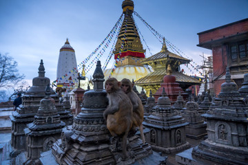 Swayambhunath temple is an ancient religious architecture in Nepal