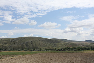 sky clouds blue white nature weather