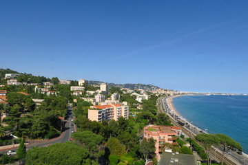 Fototapeta na wymiar Baie de Cannes vue en hauteur.