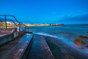 Stairs into the water at Bondi Beach