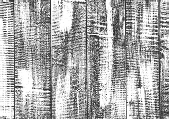 Naklejka na ściany i meble Distress old dry wooden texture. Black and white grunge background. Vector illustration