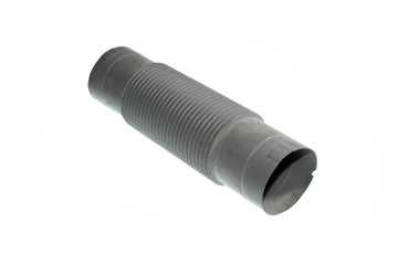 corrugated pipe isolated on white background