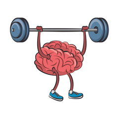 Human brain intelligence and creativity cartoons