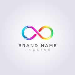 Circle Looping Infinity Vector Illustration Design Clipart Symbol Logo Template