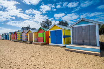 Fototapeta premium Brighton Beach - Colorfoul Bathing Boxes - Melbourne