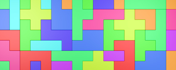 Colorful Blocks Combined, 3D Background