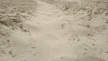 A Way in Desert sand. It is very hot sand of villages.