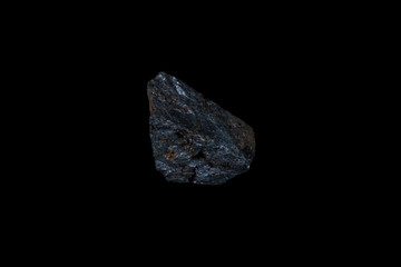 Dark Magnetite Mineral on Black