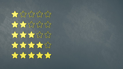 Set of Yellow Stars, Rating and Survey Concepts