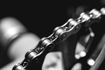 Metal dark Bicycle chain