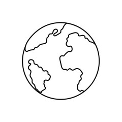 Hand drawn planet Earth.