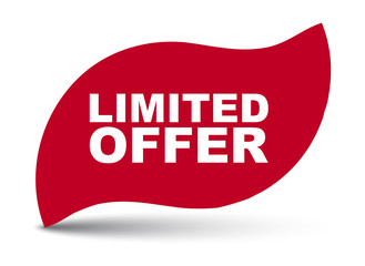 red vector banner limited offer