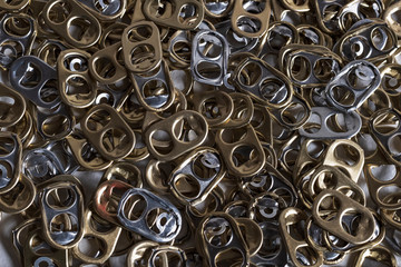 Cans of beer, soft drinks, combined on a white background