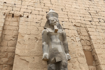 Sculpture in Luxor Temple in Luxor, Egypt