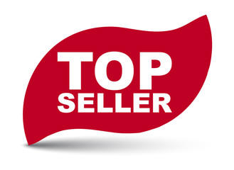 red vector banner top seller
