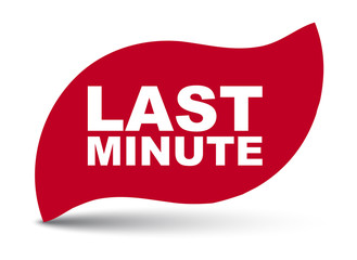 red vector banner last minute