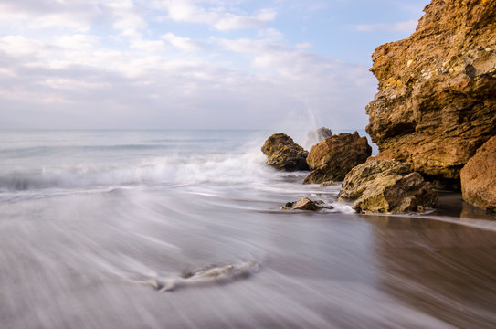 Torrox beach, in the heart of the Costa del Sol (Malaga) Spain