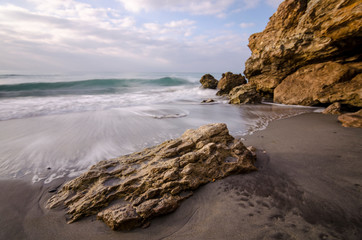 Torrox beach, in the heart of the Costa del Sol (Malaga) Spain