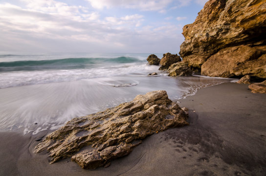 Torrox beach, in the heart of the Costa del Sol (Malaga) Spain