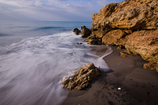 Torrox beach, in the heart of the Costa del Sol (Malaga) Spain