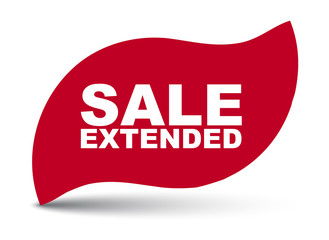 red vector banner sale extended