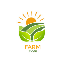 logo farm food Design icon.