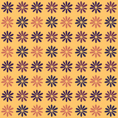 Summer floral pattern with abstract chamomiles. Seamless vector illustration