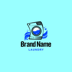Laundry Logo  vector template. eps 10