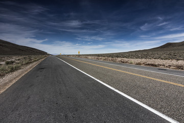 Highway through Death Valley at Towne Pass.