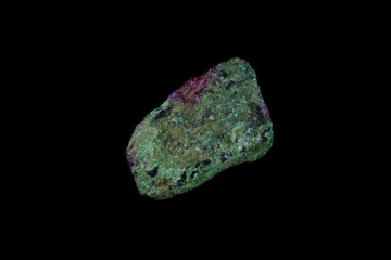Eclogite Metamorphic Rock on Black