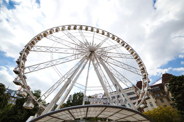 Budapest Eye ferris wheel. Travelling in Hungary. Beautiful city Budapest.