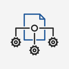Obraz premium Content management icon. New trend vector symbol illustration.