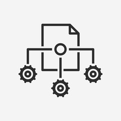 Content management icon. New trend vector symbol illustration.