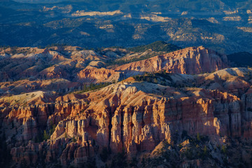 Beautiful sunset view of the Bryce Canyon National Park at Bryce Point