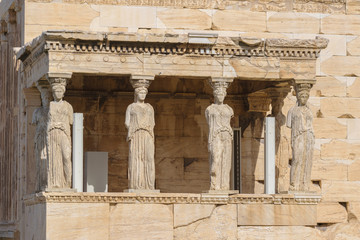 Caryatid statues in Erechtheion, Parthenon temple