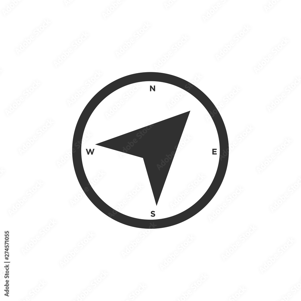 Aufkleber compass icon template black color editable. compass symbol flat vector sign isolated on white backgr