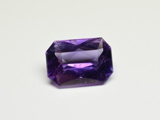Amethyst facet cut gemstone