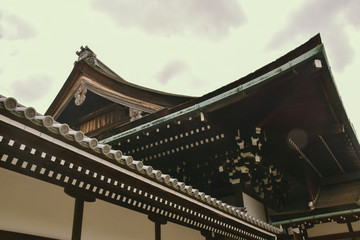 traditional roof tile of kyoto