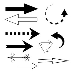 set of vector arrows