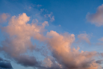 Yellow orange with blue color cloud