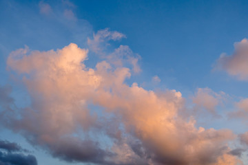 Yellow orange with blue color cloud
