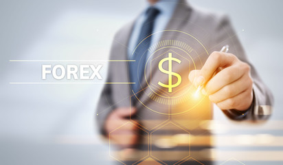Forex trading currency exchange rate internet investment business concept.