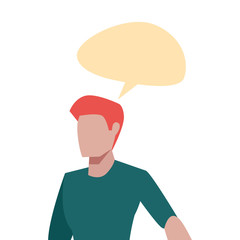 man character male talk bubble