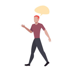 man character male talk bubble