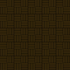 Abstract geometric gold and black lines weaving pattern